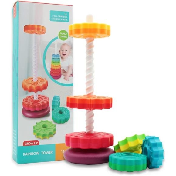 Baby Spin Stack Toy, Stacking Toy for Kids, Baby Spinning Stacking Toy - Picture 7 of 7